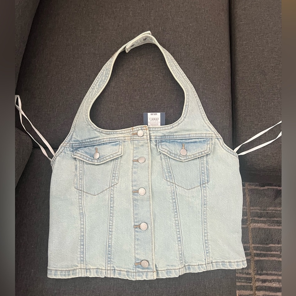 Denim Halter Top